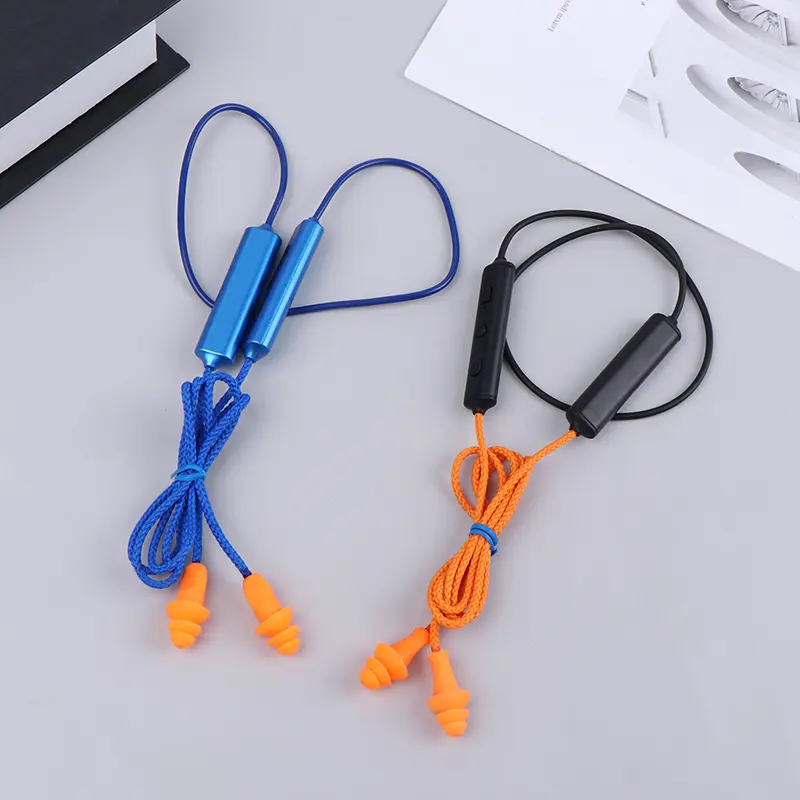 Imitation Labor Protection Ear Plugs Wired Bluetooth Headset For Work Noise Suppression Hearing Protection soft