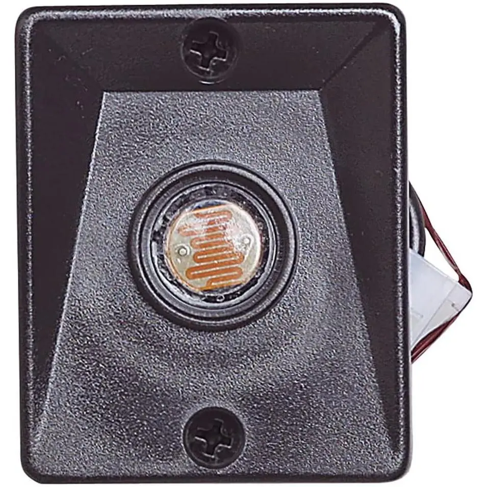 Replacement Dusk to Dawn Sensor for Outdoor Pole Lights - Automatic On/Off Light Sensor for Outdoor Lighting – Steel Light Sensor, Black, 502146