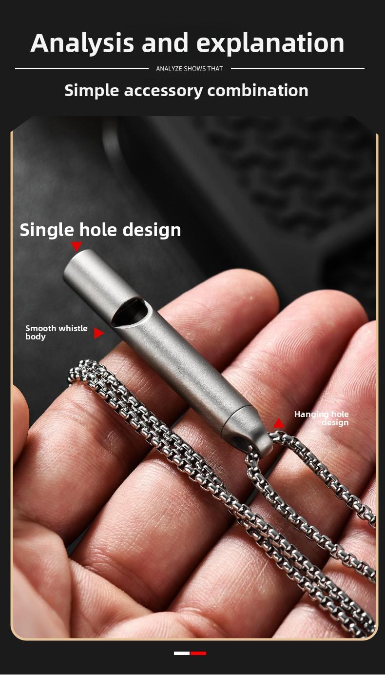 Titanium Whistle High Decibel Emergency Survival Whistle for Outdoor Camping Hiking Hunting Emergency Rescue Gear Lightweight Portable Survival Tool