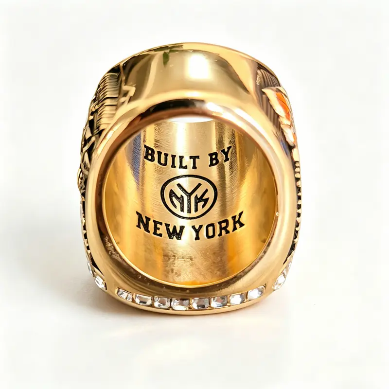 2026 New York Basketball Championship Replica Ring for Male Adults, Metal Coating Band with Sparkling Crystal Inlay, Sports Collectible Jewelry for Game Day, Birthday Gift, Fashion Rings, Finger Rings