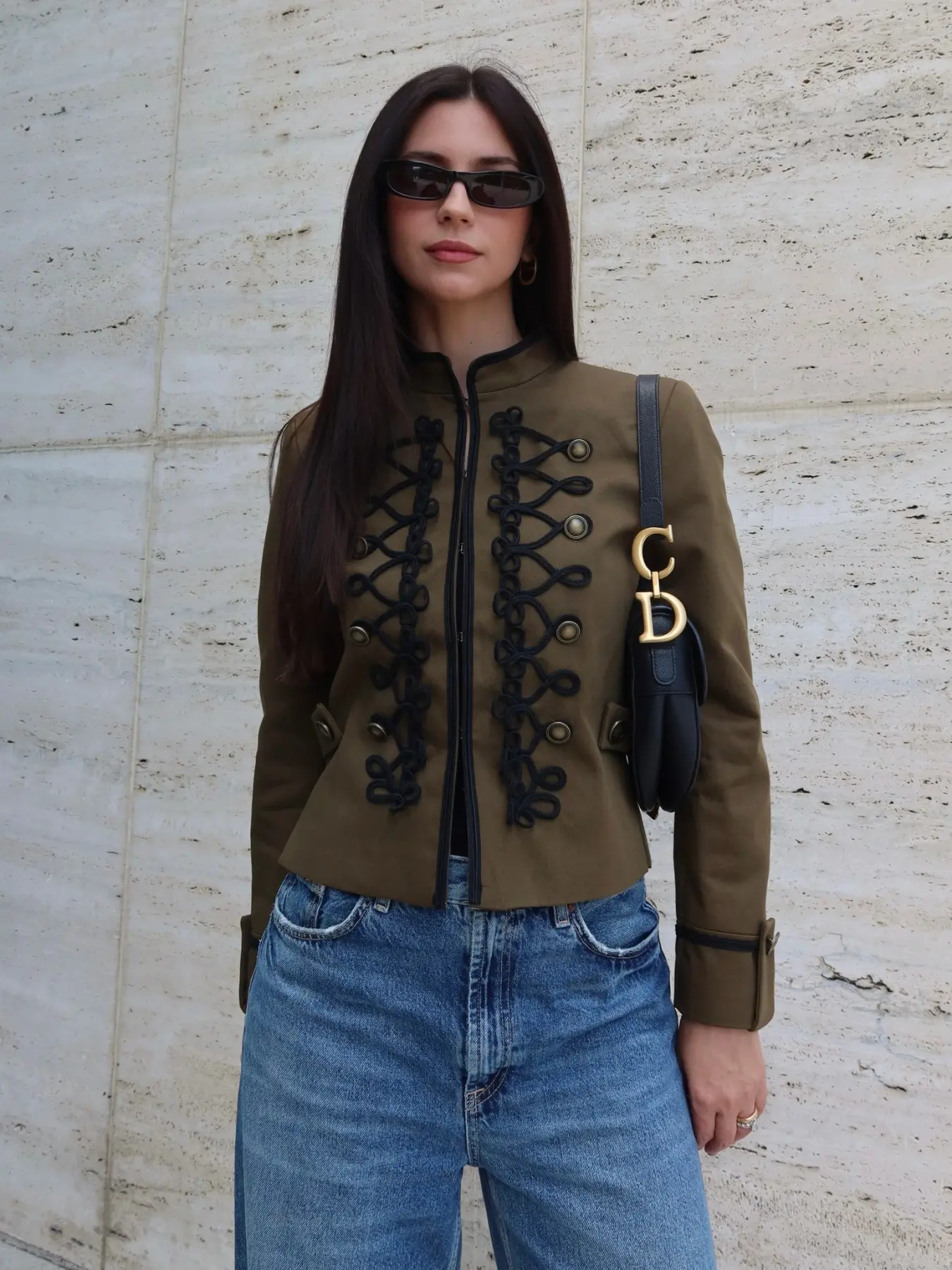 Women's Fashion Solid Blazer with Shoulder Pads and Knot Closure, New Spring Summer Style, European and American Trendy Jacket