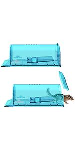 Rat Bait Station Traps, Reusable Humane Rodent Box Against Mice Chipmunks Squirrels That Work, Smart Tamper Proof Cage House to Secure Bait Block and Pellets, Mouse Bait Station Outdoor