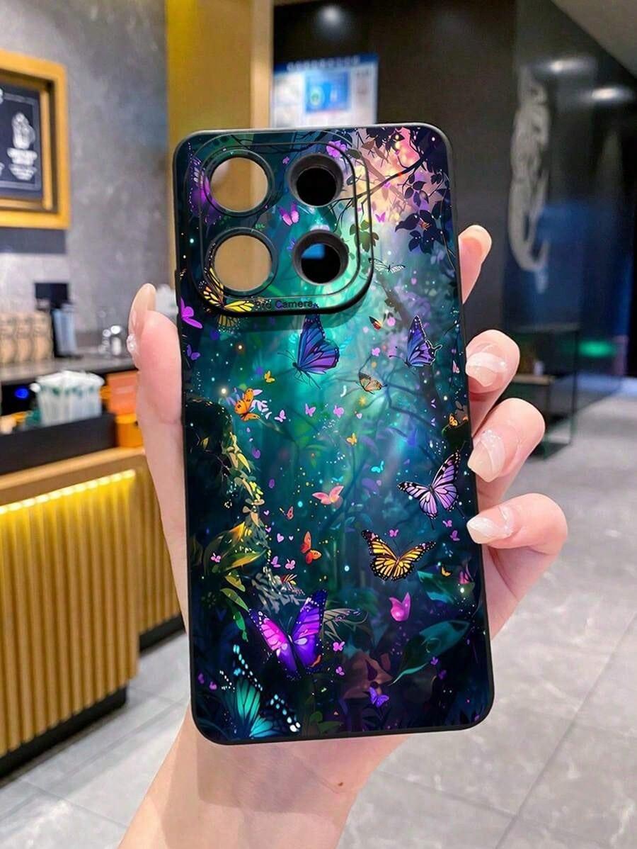 1pc Butterfly Decorated Shockproof Phone Case Suitable For IPhone17/IPhone17 Air/IPhone17 Pro/IPhone17 Pro Max/16 Pro Max/15 Pro Max/14 Pro Max/13 Pro Max/12 Pro Max