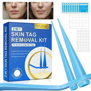 Spoon-shaped 2-in-1 skin tool designed for skin tags ranging from 1 to 9 millimeters; a complete set of skin tools that is simple and convenient to use