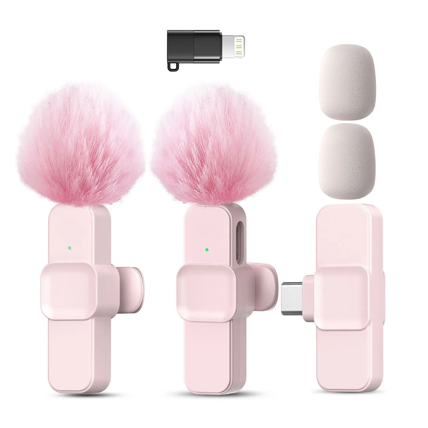 Wireless Lavalier Microphone, Compatible with Apple/android, Plug-And-Play Omnidirectional Mic, Ideal for Podcasts, Vlogs, Interviews, Video Recording