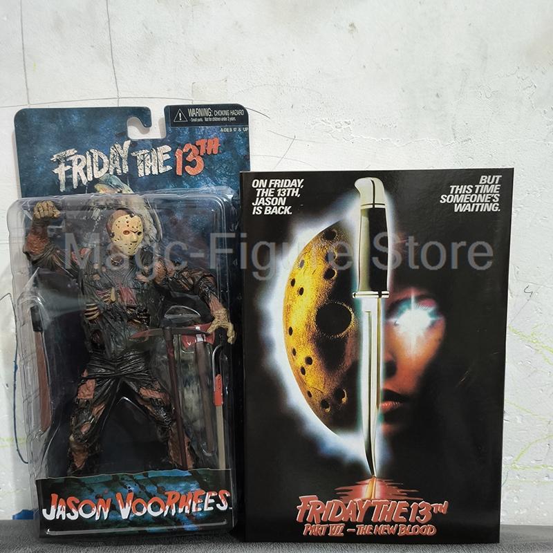 NECA Firday The 13th Jason Voorhees Action Figure Part VII A New Blood Jason Voorhees Halloween Collection Model Toy Gift