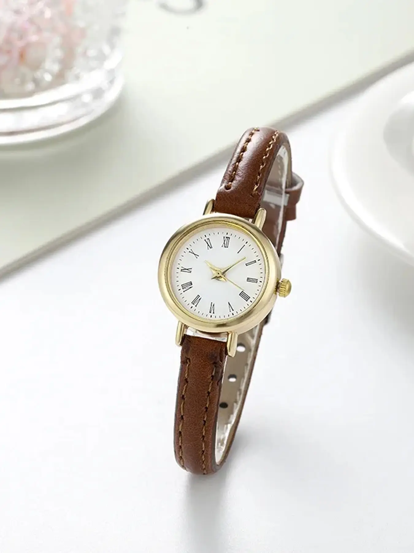 2025 Simple Women's Watches Small Round Girl's Belt Watches Quartz Wristwatches Casual Fashion Wristwatch Women's Watch Gift Reloj Para Mujer Women Watch