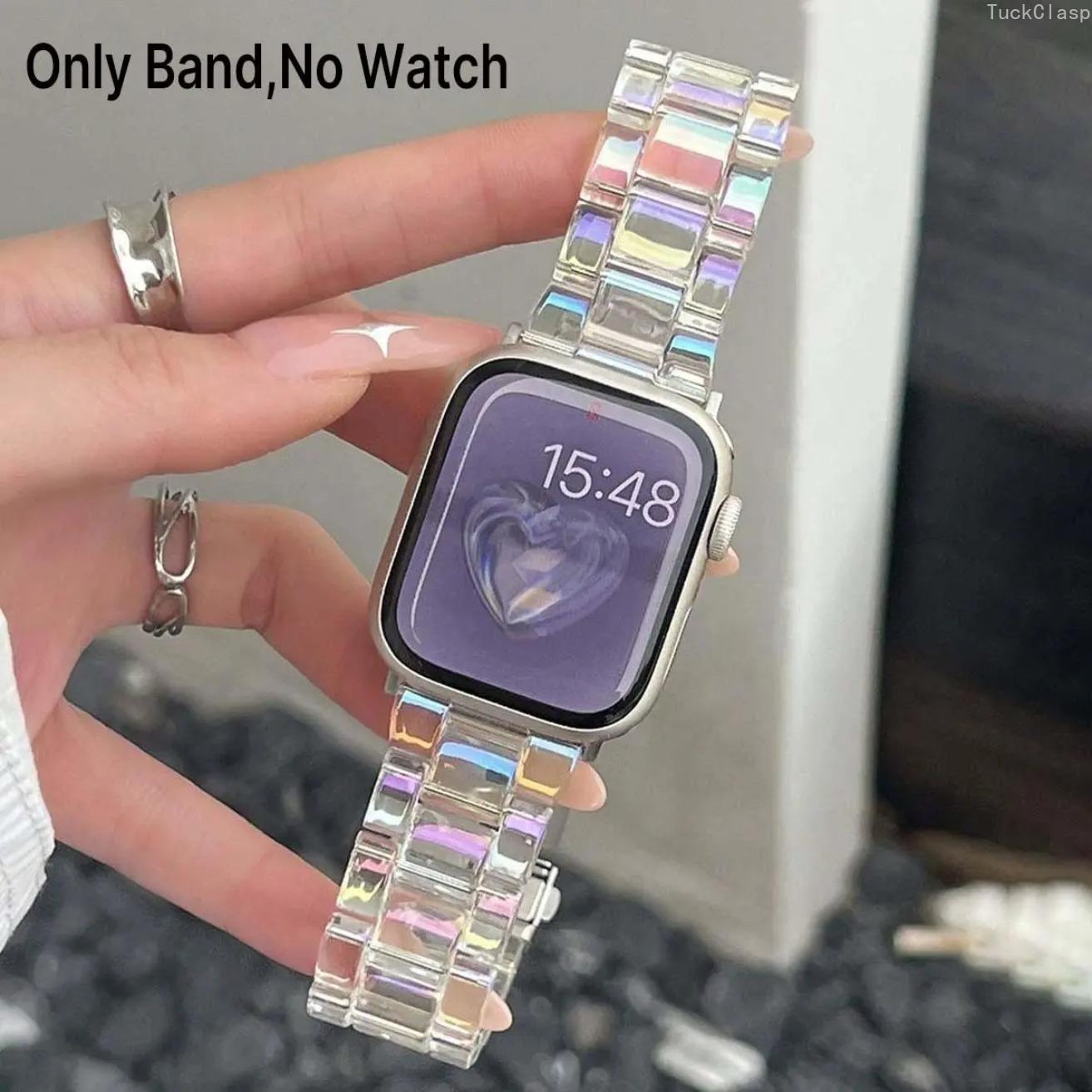 2026 New Fashionable Watch Band (Band Only), 1 Count Adjustable Lightweight Watch Band for Women & Men, Wearable Accessory Compatible with Apple Watch Ultra 3/2/1 and Series 10/SE/9/8/7/6/5/4/3/2/1, Smartwatch Watch, Smart Watch Straps 2026 New Fashionable Watch Band (Band Only), 1 Count Adjustable Lightweight Watch Band for Women & Men, Wearable Accessory Compatible with Apple Watch Ultra 3/2/1 and Series 10/SE/9/8/7/6/5/4/3/2/1, Smartwatch Watch, Smart Watch Straps