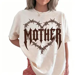 "Gothic Mother Barbed Wire Heart Edgy" Graphic Unisex Tee |   All-Season Breathable Top