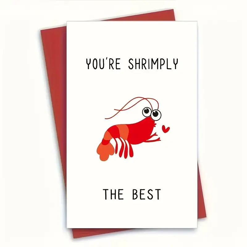 Charming Lobster Greeting Card with Envelope, Perfect for Birthdays and Special Occasions, Fun Gift for All Ages