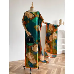Tie Dye Long Robe Set for Women – Multicolor Shawl & Scarf Beach Cover Up, Summer Sun Protection Swimwear Outfit