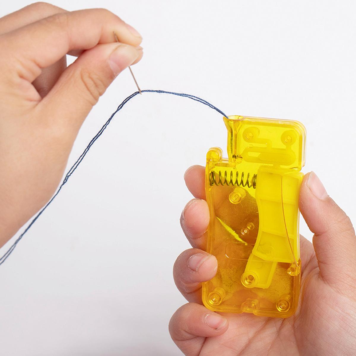 Simple Spring Loaded Needle Threader, Automatic Sewing Tool for Elderly and Adult Users