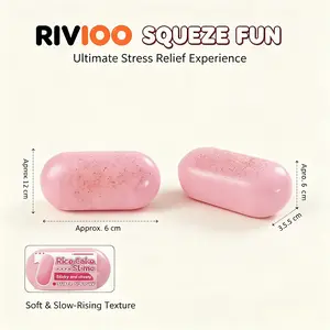 RIVIOO Feeling wet and soft simulation pu elliptical bread sticks slow rebound suction finger decompression venting model