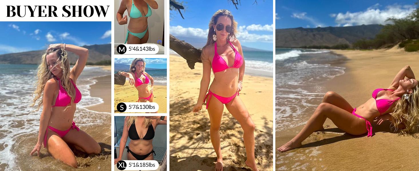 Women Halter Bikini Set - Two Piece Triangle Swimsuit Tie Bathing Suit 2025 Cute Swimwear