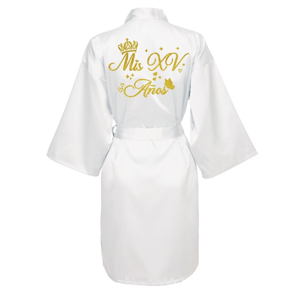 Mis XV Bathrobes Princess Sweet 15 Years Girl Birthday Party Mis Quince Años Robes Quinceanera Robe
