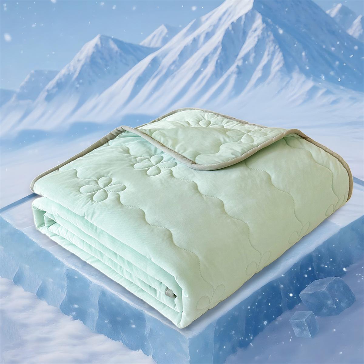 Solid Color Cooling Comforter, 1 Count Soft Breathable Skin-friendly Cooling Comforter, Cool Bedding for Home Office Use in Summer, Breathable Duvet Set, Lightweight Duvet, Machine Washable Duvet