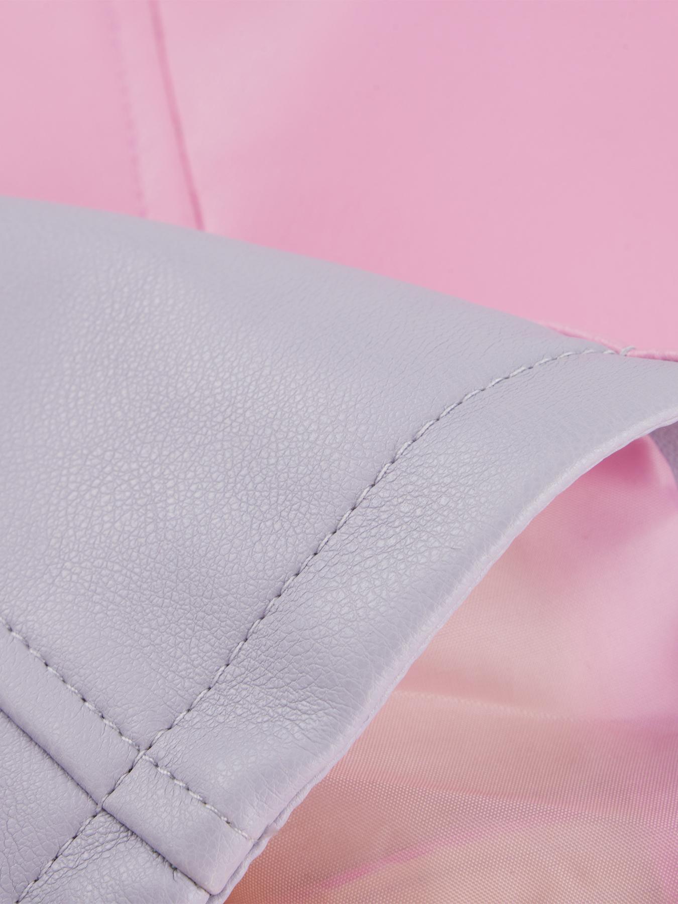 Women's Spring Four-Season Motorcycle Jacket, Fashionable Long Sleeve Lapel Zipper Waist Cinched Fitted Patchwork Short Coat with Pockets, Fall Winter Outerwear