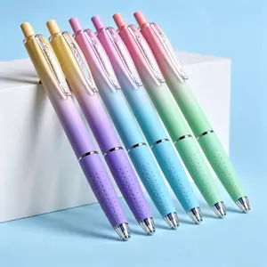 6-Pack Gradient Gel Pens Set, 0.7mm Fast-Drying Blue Ink, Smooth Writing, Cute School Office Supplies, Perfect Gift for Girls
