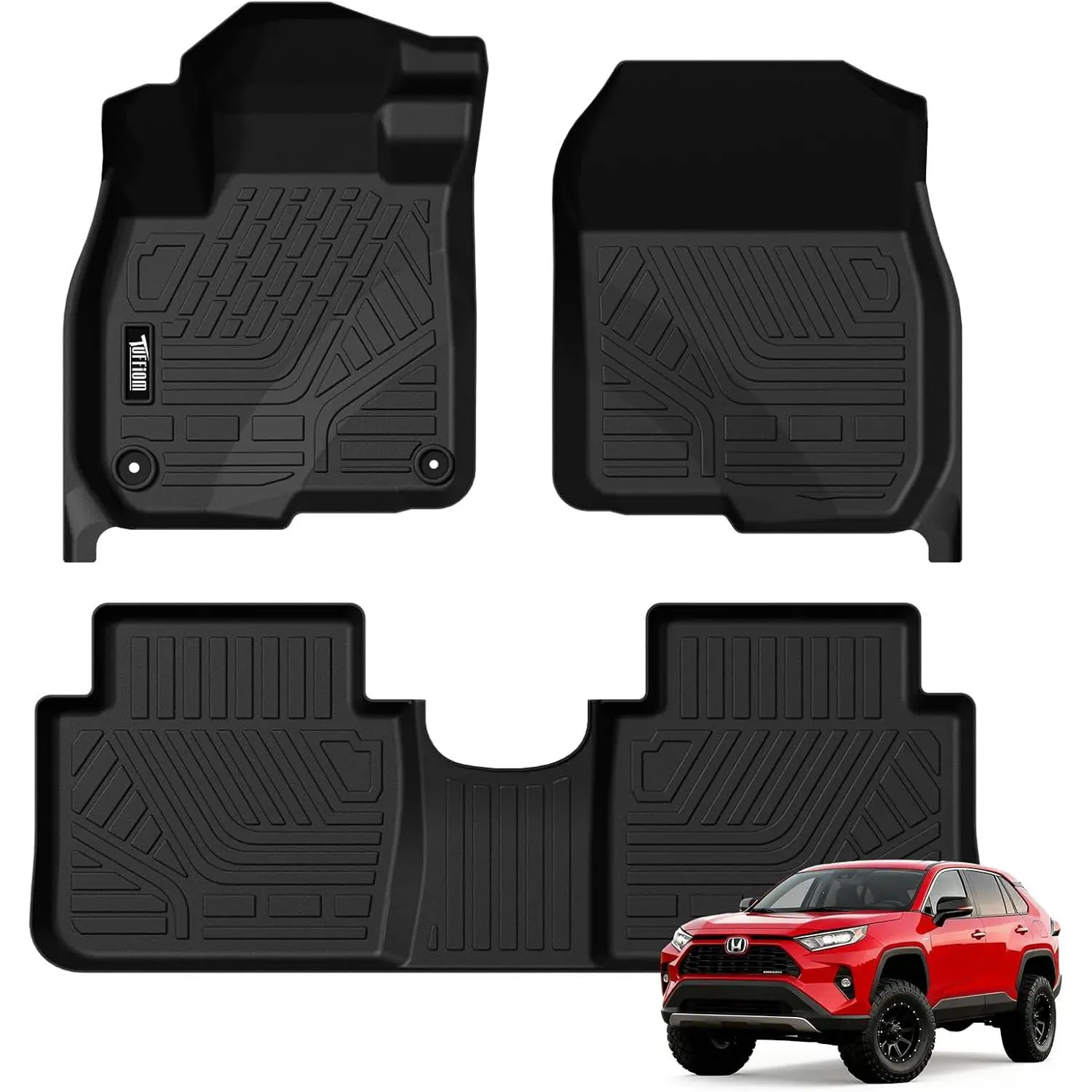 2017‑2022 Honda CR‑V Car Floor Mats‑Full Set 1st & 2nd Row Car Floor Liner, All Weather TPE Interior Protector Car Accessories
