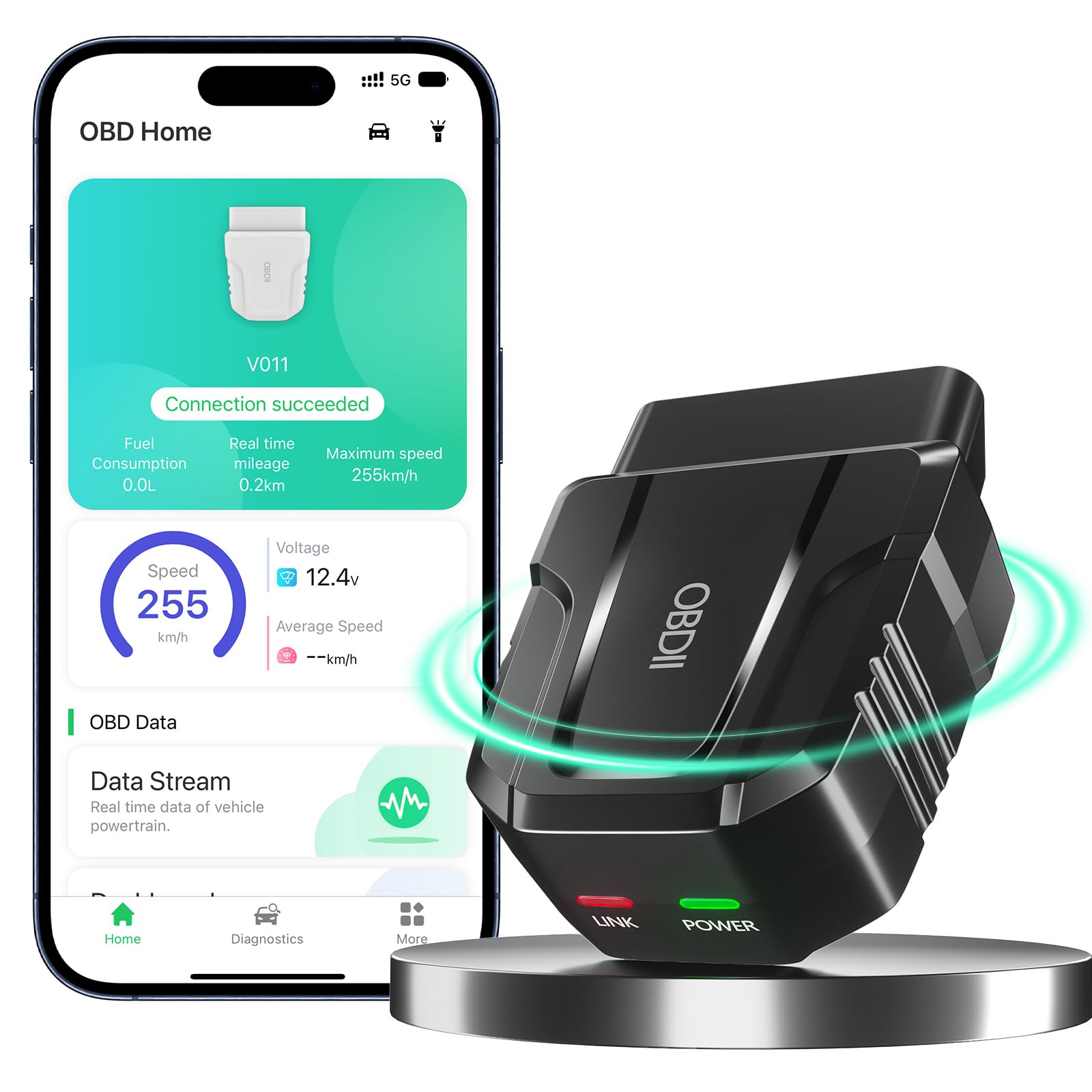 OBD2 Scanner Reader, Wireless Auto Diagnostic Scan Tool, Bluetooth-compatible Car Code Reader, Vehicle Diagnostic Scanner, Car Check Engine Diagnostic Tool, Automotive Diagnostic Scanner