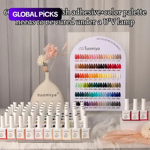 60 Color Gel Nail Polish Set, UV Gel, Nail Art & Nail Polish Set, Professional Nail Art Kit for Women & Girls, Manicure Accessories, Long Lasting Nail Polish, Nail Art Products #GLOBAL PICKS