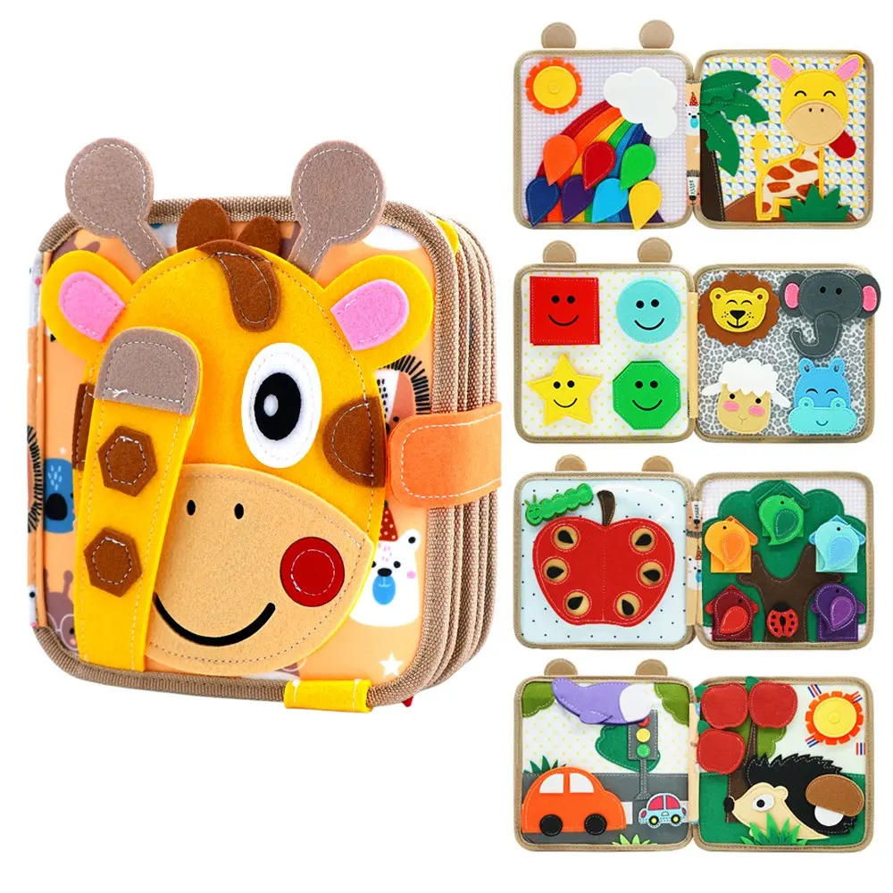 Children Early Education Development Busy Book, Intellectual Learning Quiet Activity Book, Life Skills Travel Friendly Travel Toy, Boy Girl Birthday Gift