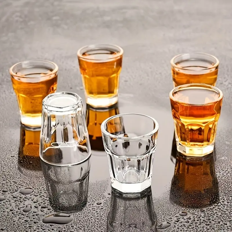 4/6/8/12pcs, Glass Small Glass Set, Including Brandy Glass, Port Glass, And Tequila Glass, Suitable For Holding Various Beverages, Including Sake, Sake, Whiskey, Other Spirits, And Tequila