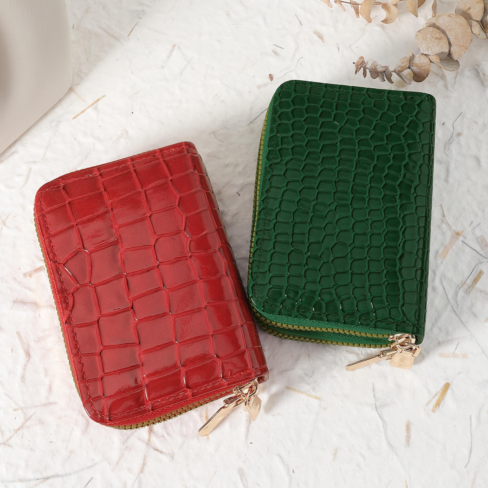 Women's simple double-zipper short wallet, fashionable zippered coin purse, high-quality credit card holder, simple and casual with multiple card slots tote bag handbags luxury designer crossbody women shoulder real