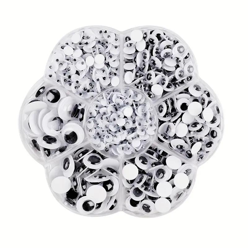 Mixed Size Sticky Eye (700pcs/box), Self Adhesive Wiggle Googly Eyes, DIY Scrapbooking Craft for Card Making Decoration