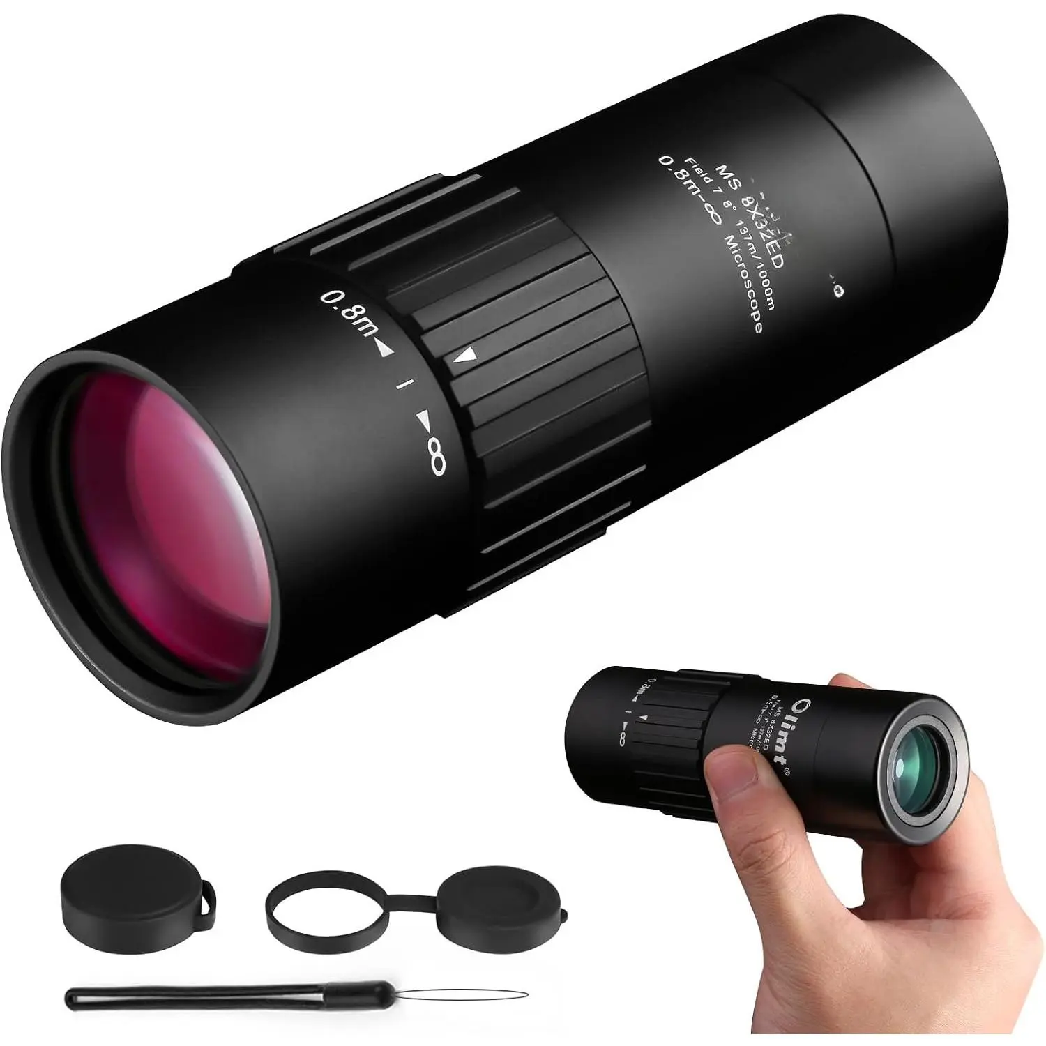 8x32 Monocular Telescope Mini Pocket Monocular Compact Monoculars for Adults