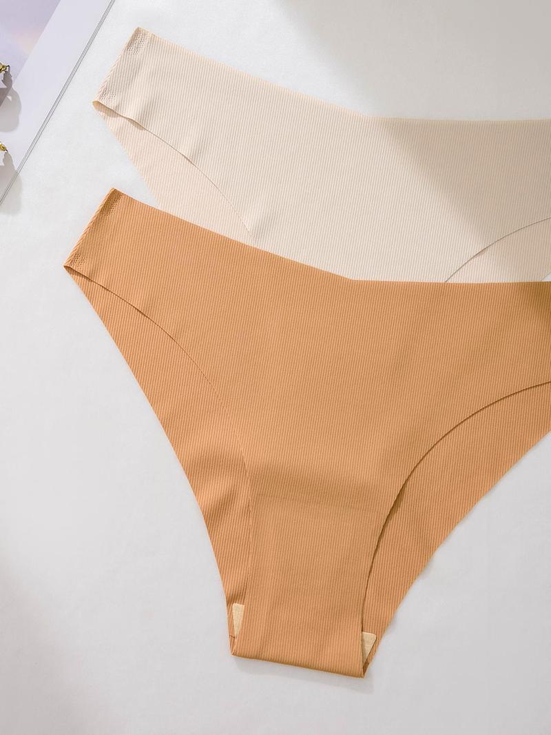 Women's Solid Color Brief, Soft Comfy Breathable Panties for Daily Wear, Women's Underwear for Summer, Soft Fit Panty