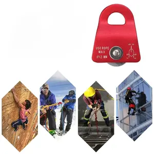 Aluminum Outdoor Single Pulley, 20kn Static Load, 10kn Rolling Load, Smooth Rope Movement, Suitable for 8-13mm Rope Diameter