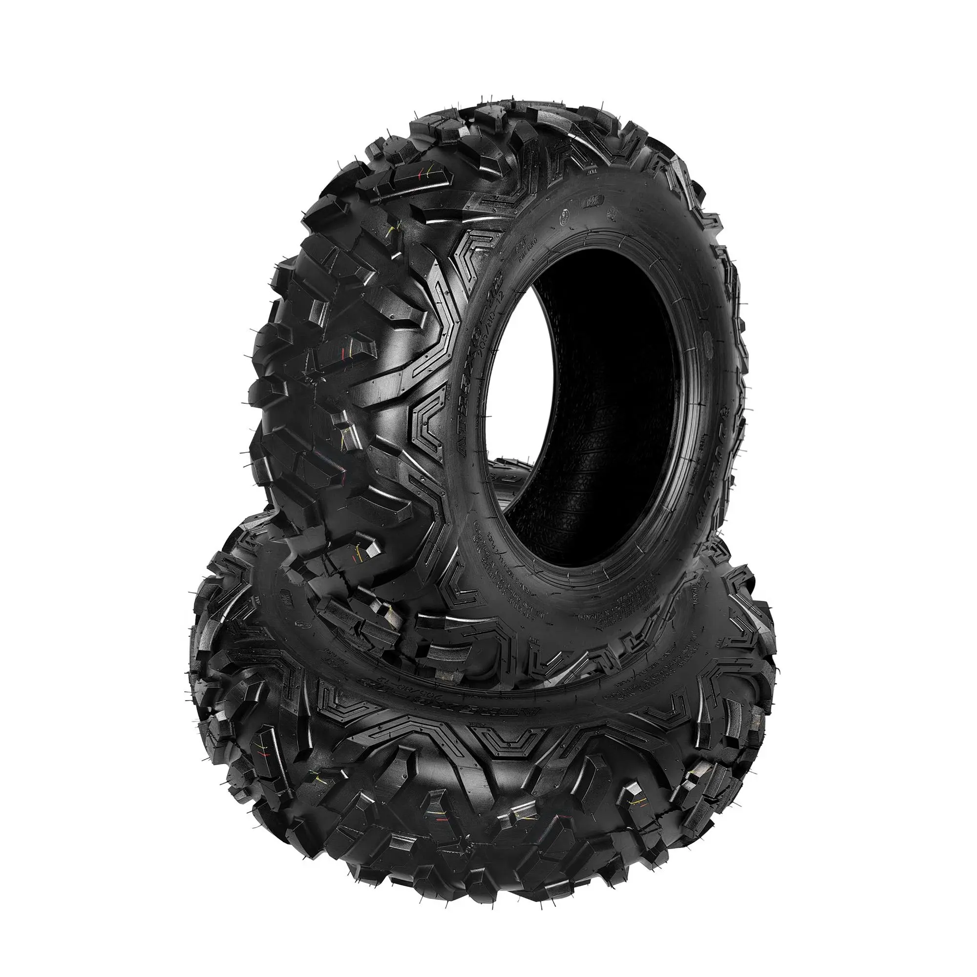 6-Ply ATV UTV Tires All Terrain, 25x8-12 25x10-12 24x8-12 24x10-12, Tubeless Off-Road Tires for Mud Sand Trails, Heavy Duty Puncture Resistant, for Quad 4-Wheeler Golf Cart