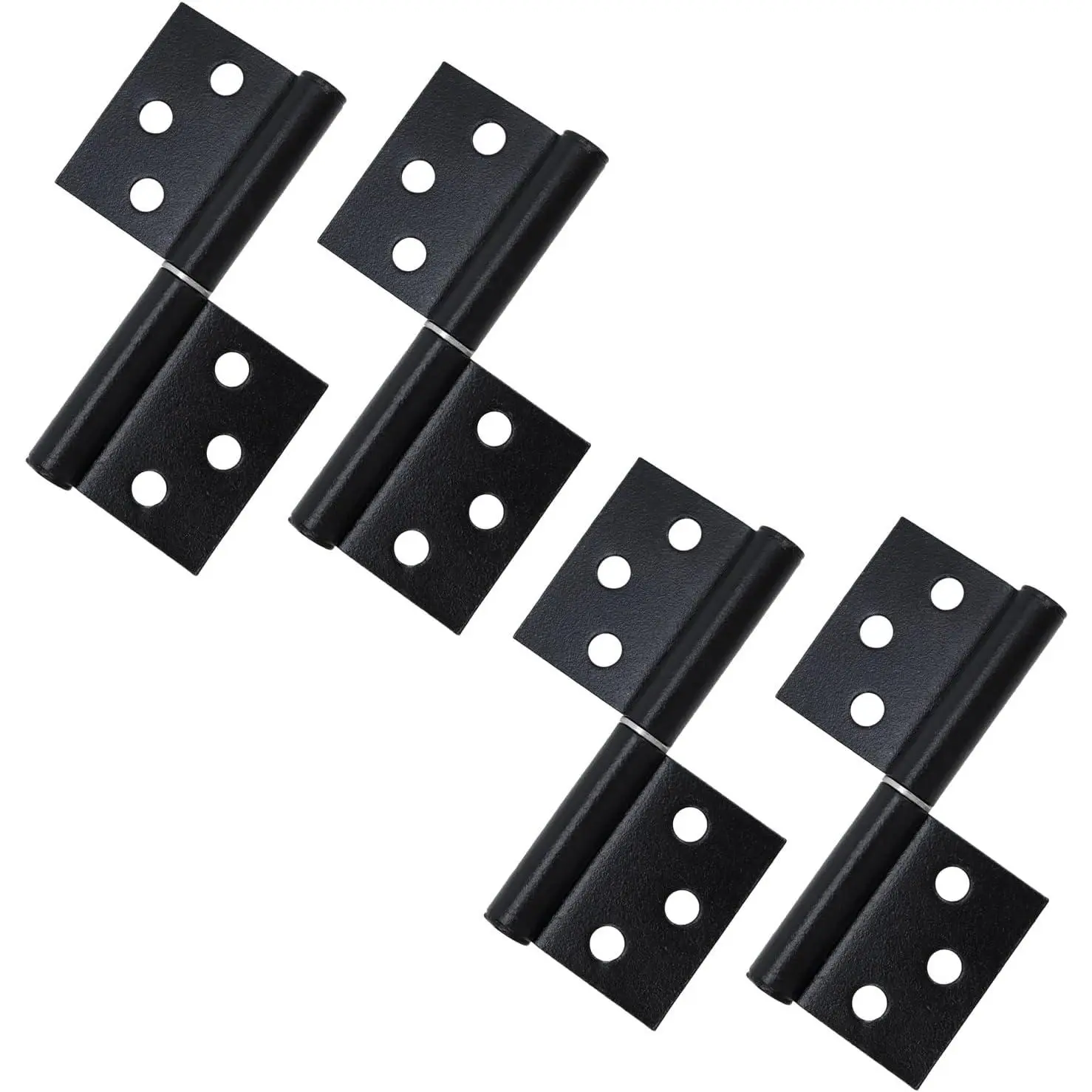 4 count 3 Inch Stainless Steel Lift Off Hinges Flag Hinges,Black | Detachable Offset Door Hinges for Cabinet Wooden Door Furniture