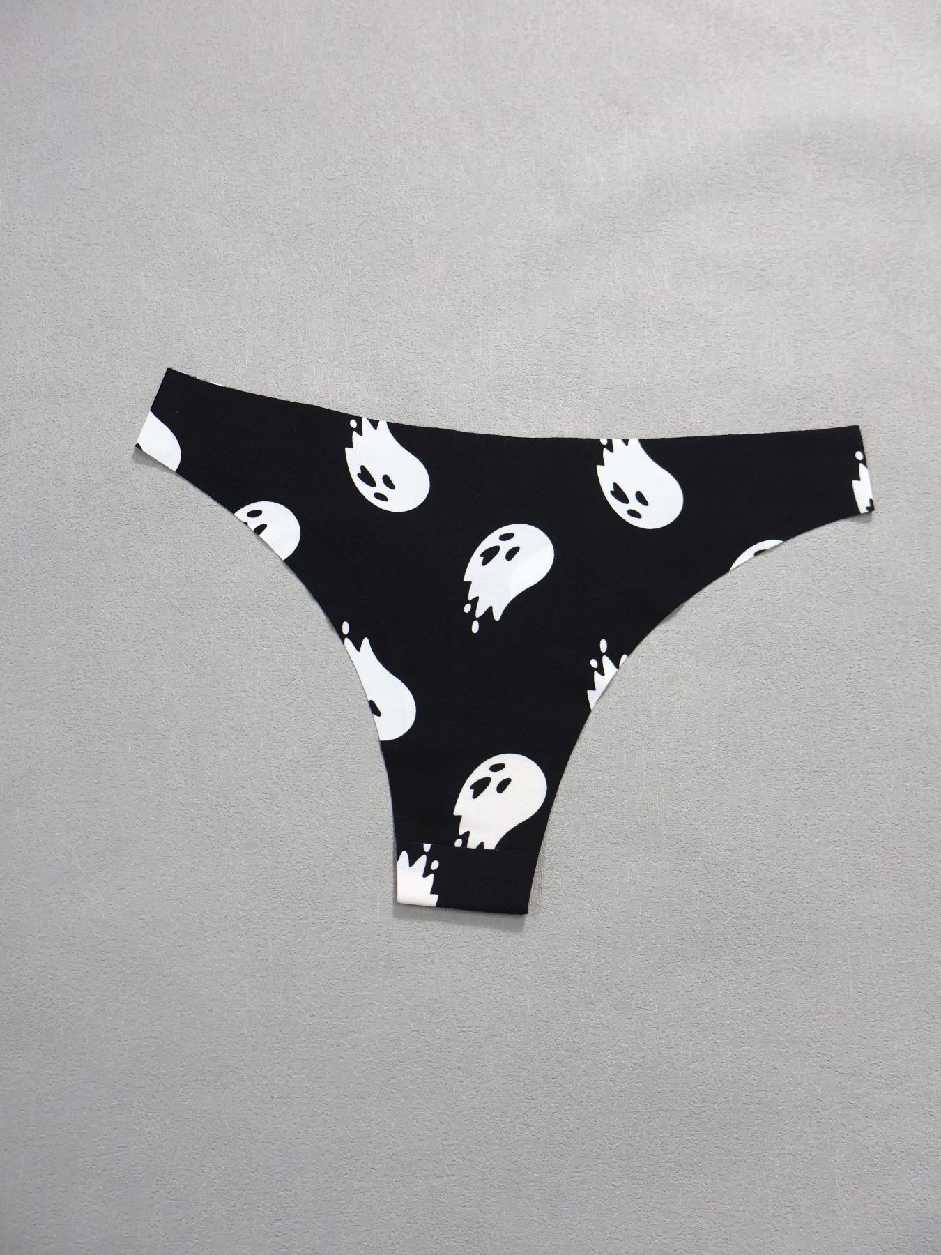 Women's All Over Print Leopard Thong, Soft Cute Comfy Breathable Fitted Panty for Daily Wear, Women's Underwear for All Seasons