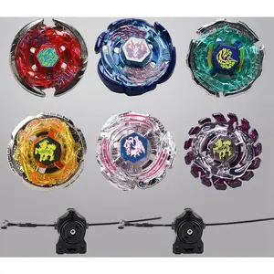 6-Pack Bey Burst Battling Tops Metal Fusion Starter Set, Including Stickers and 2 Launchers
