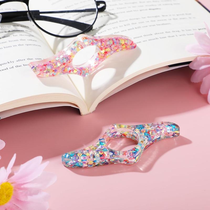 Transparent Thumb Book Holder, 1 Count Thumb Ring Book Page Holder, Personalized Thumb Bookmark, Book Accessories for Teachers & Book Lovers