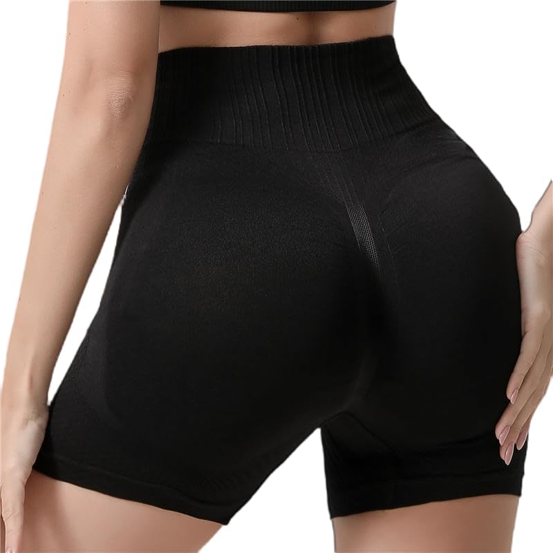 Womens Workout Shorts 3.6" Scrunch Shorts Seamless High Waisted Butt Lifting Contour Gym Yoga Biker Shorts