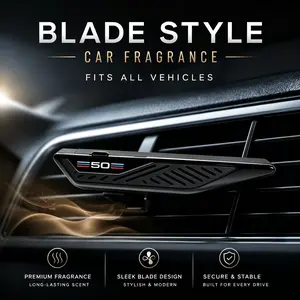 Blade-Style Car Vent Fragrance Diffuser, Long-Lasting Aromatherapy Clip Set with Replaceable Sticks, Universal Fit Interior Accessories for All Vehicles