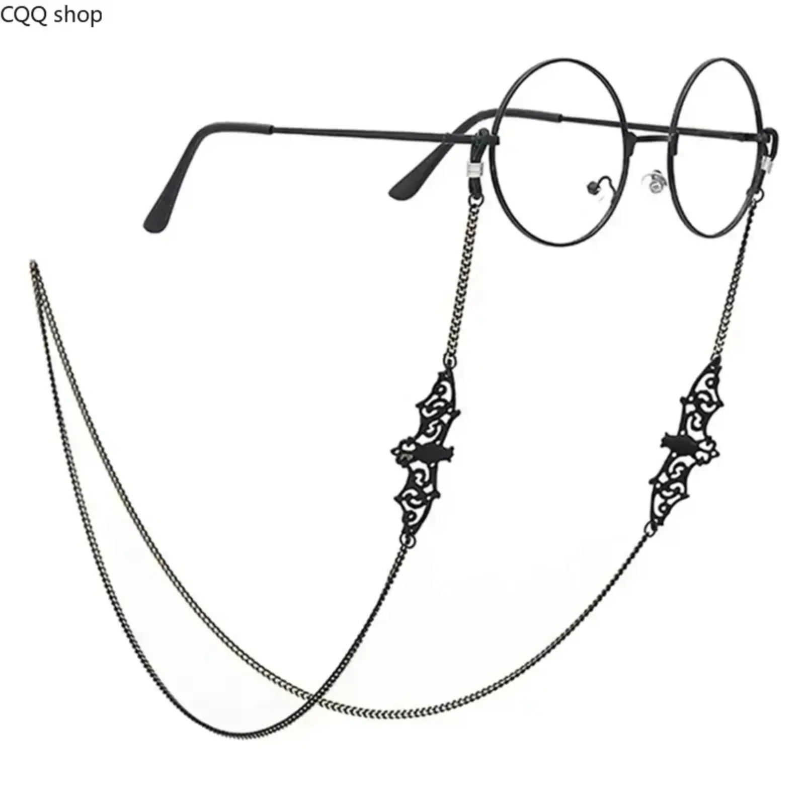 Unisex 75cm Copper Beaded Hollow Link Chain Eyeglasses Strap - Cable Holder Neck Band, Women's Fashion Eyewear & Sunglasses Accessory