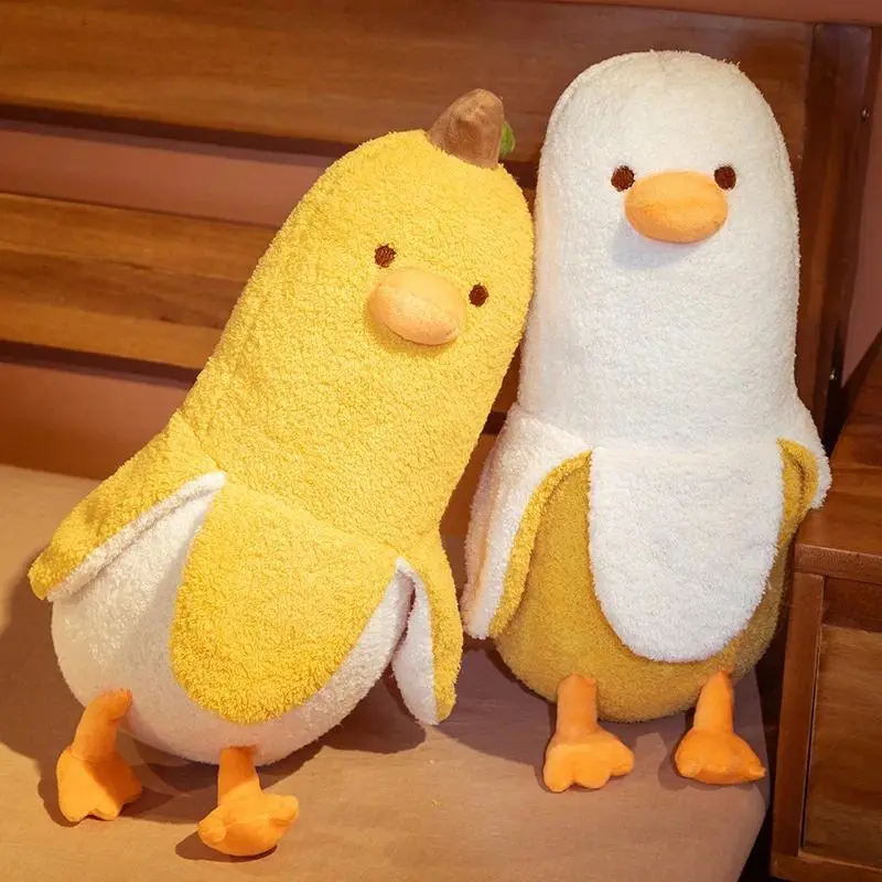 1-Piece Soft Down-Filled Cotton Tubby Duck Figure Plush Toy Pillow, 50cm/70cm, Home Sofa Bed Decoration, Tubby Duck Figure Party Gifts for Girls (Emphasizes Softness)