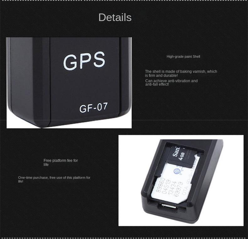 Mini GF 07 GPS Car Tracker Real Time Tracking Anti Theft Anti Lost Locator Strong Magnetic Mount SIM Message Positioner