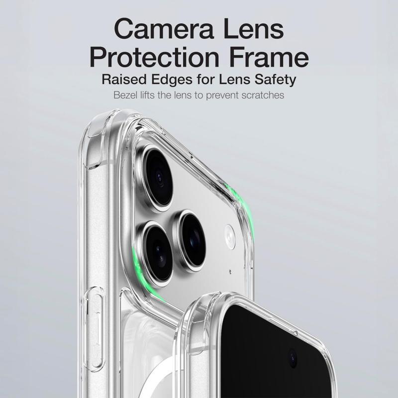 MagSafe Compatible Clear Case for iphone 17Promax/16/16E/15/14/13/12/11pro promax plus,Anti Yellowing Transparent Protective Cover,Offering Shockproof Protection,Strong Magnetic Ring, Military GradeShockproof,