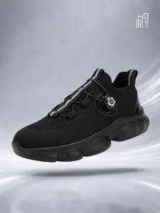 [dn. Monkeys] Men's Knit Sock Set, Breathable Mesh Thick Sole Dad Shoes, Lightweight Shock Absorption Anti-Slip Outdoor Running Shoes