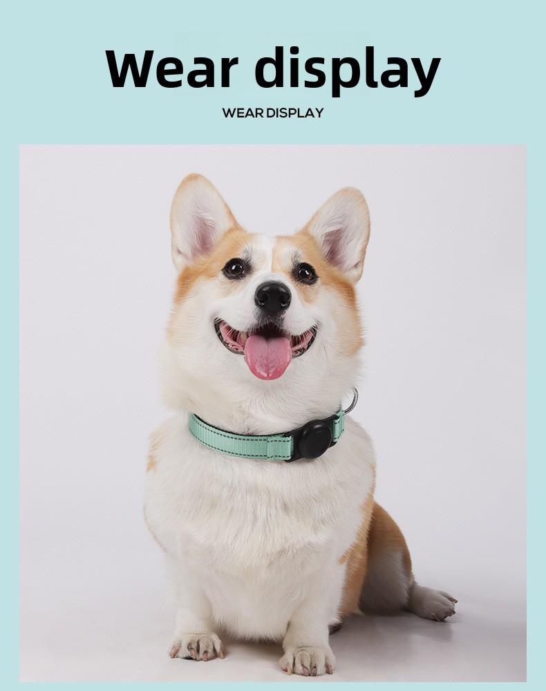 GPS Tracker Compatible Dog Collar, Waterproof Anti-Lost Pet Collar with Reflective Strips, Custom Laser Engraved, Durable for Small Medium Dogs, Safety Walking Pet Collar Protective Cover, Escape Proof Lightweight Adjustable Dog Neck Strap