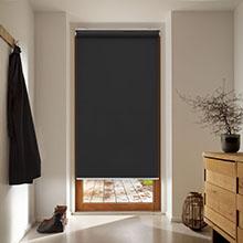 Cordless Roller Shades Blackout Blinds for Windows Room Darkening Rolled Up Shades with Spring System, UV Protection Window Shades Door Blinds for Home and Office (23" W x 72" H, Black)