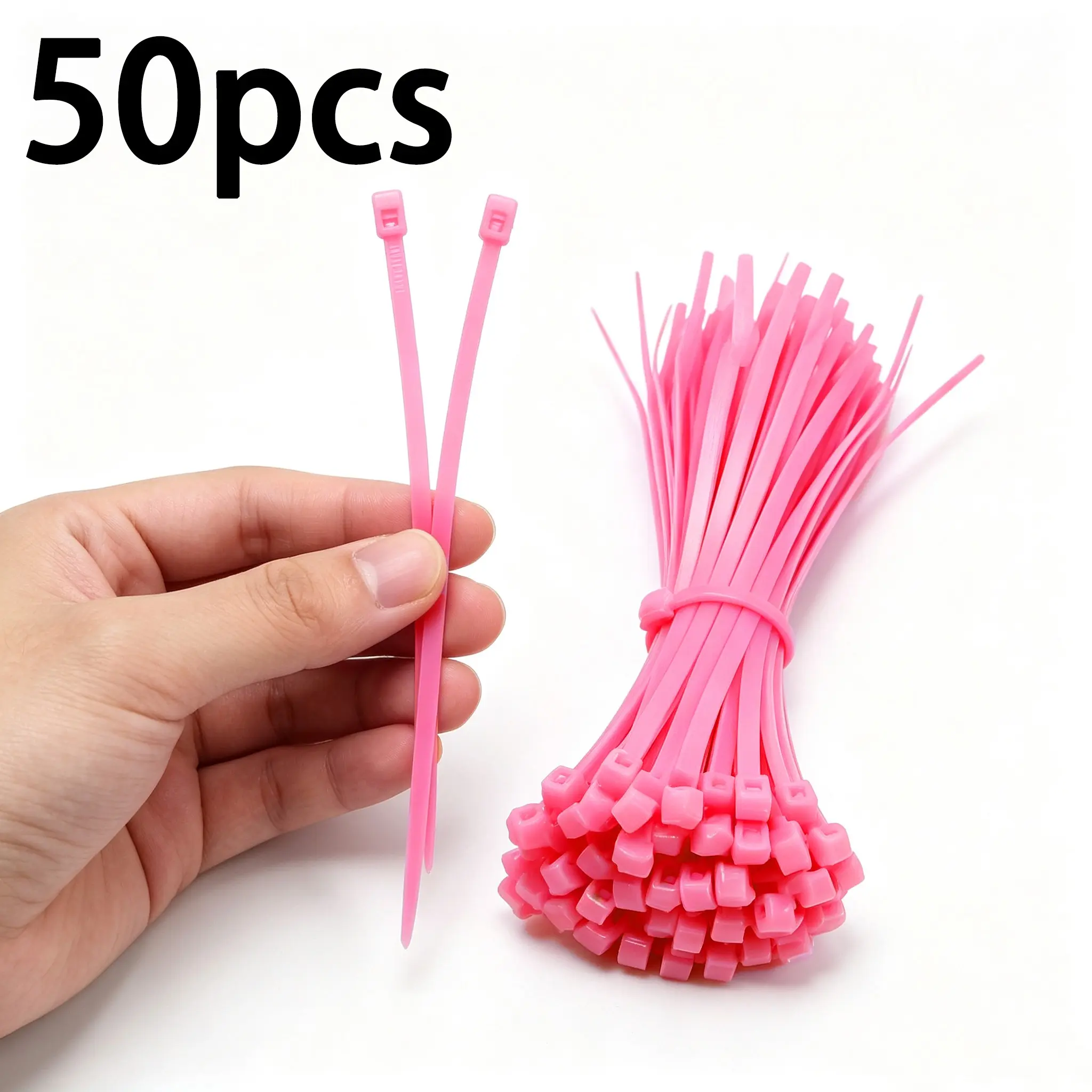 50 Nylon Zip Ties, 100mm/4 Inch X 3mm Self-Locking Garden Wire Ties, Plant Support, Cable Management, Home, Garden, Garage, DIY Organization, DIY Projects