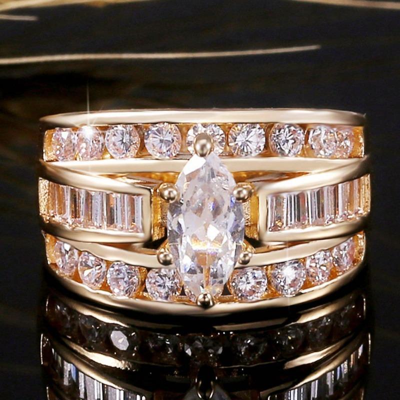 Elegant Shining Cubic Zirconia Ring – Perfect for Weddings Engagements Promises and Bridal Eternity Moments Ideal Gift for Anniversaries Valentine’s Day and Christmas