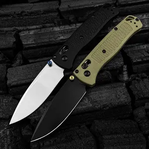 535 Bugout knife pocket knife CPM-S30V Premium Stainless Steel Blade Ranger Green Grivory Handle, Outdoor folding Knife Hiking self defense Knife tactical knife Camping Fishing Tools EDC Knife