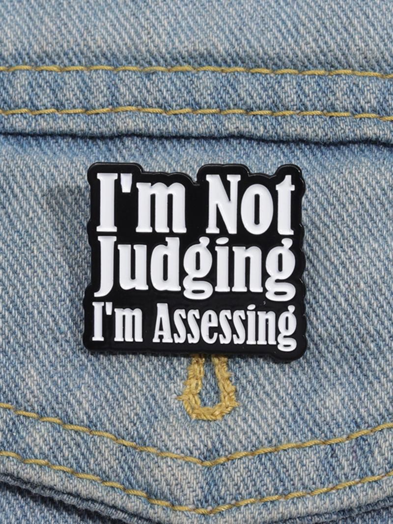 Personality Interest Letter Pattern Brooch, Fashion Brooch for Women & Men, Enamel Pin Suitable for Backpacks, Jeans, Scarves, Hats Decoration, Fashion Accessory